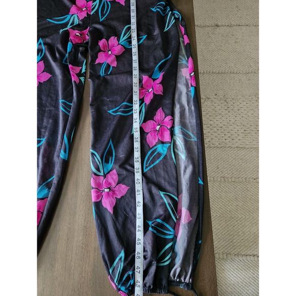 Women's Unbranded Floral Harem Jumpsuit With Side Slit One Size Fits All - Picture 9 of 12